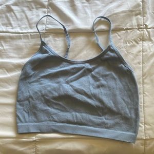 like blue cropped tank top